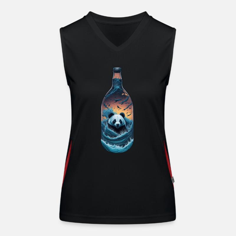Panda Funktionelles Kontrast-Tank Top für Frauen