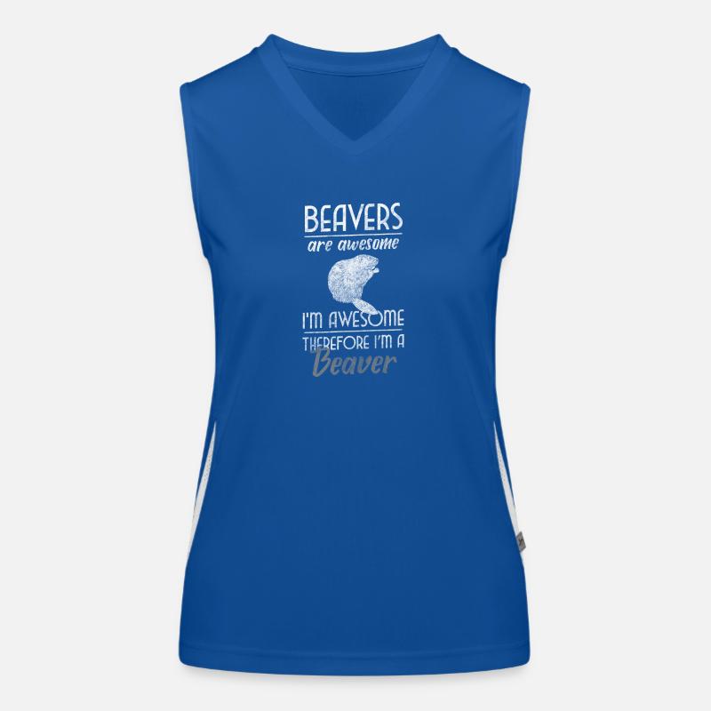 Biber Baum Tierschutz Fluss Funktionelles Kontrast-Tank Top für Frauen