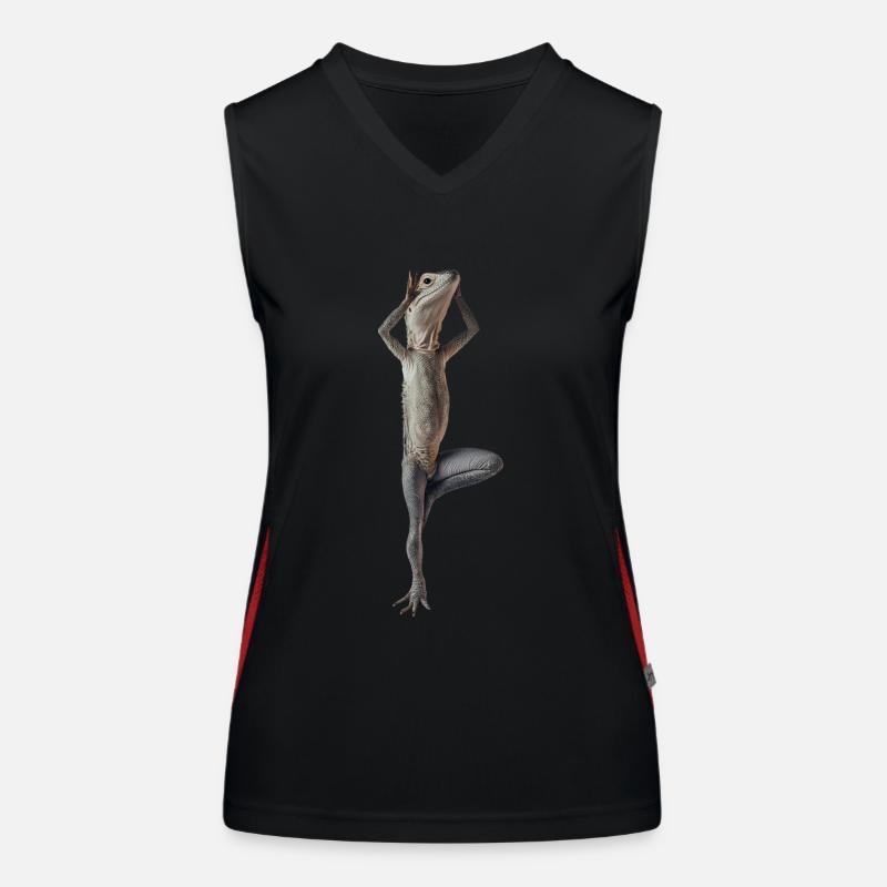 Eidechse Funktionelles Kontrast-Tank Top für Frauen