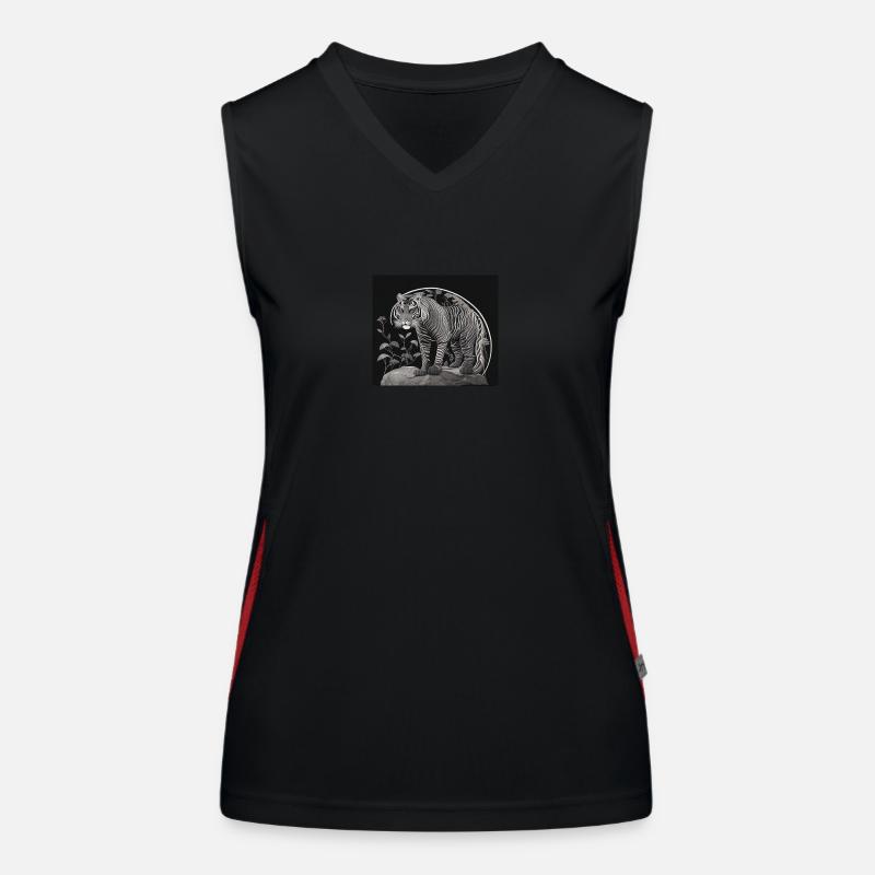 Tiger Funktionelles Kontrast-Tank Top für Frauen