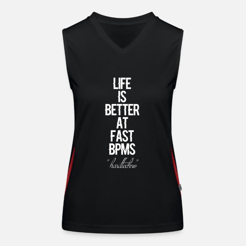 LIFE IS BETTER AT FAST BPMS Women's Functional Contrast Tank Top