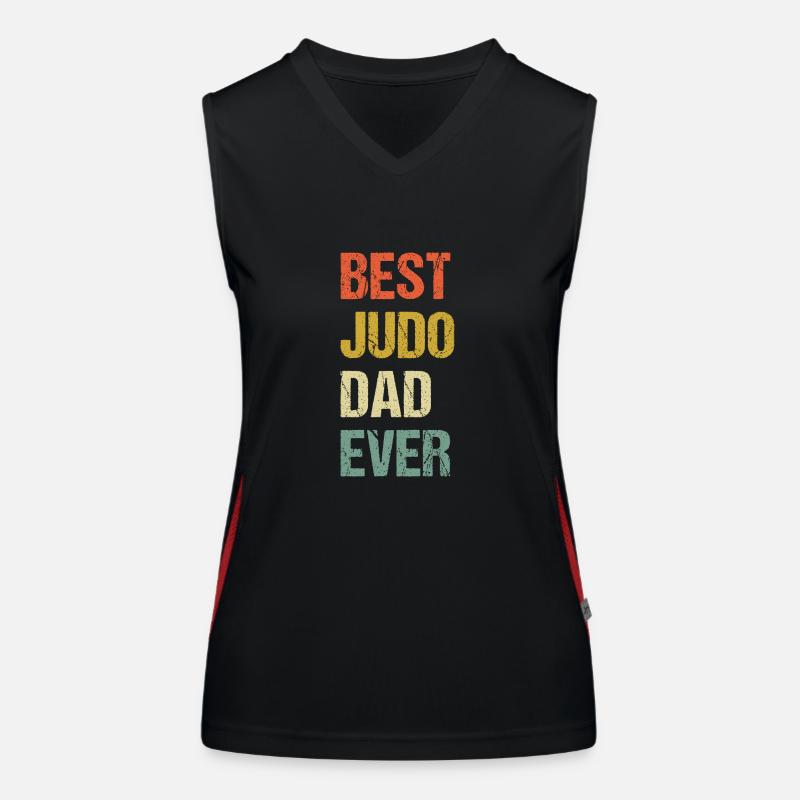 Bester Judo-Vater aller Zeiten Funktionelles Kontrast-Tank Top für Frauen