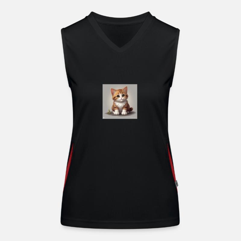 chat mignon Débardeur respirant contrasté Femme