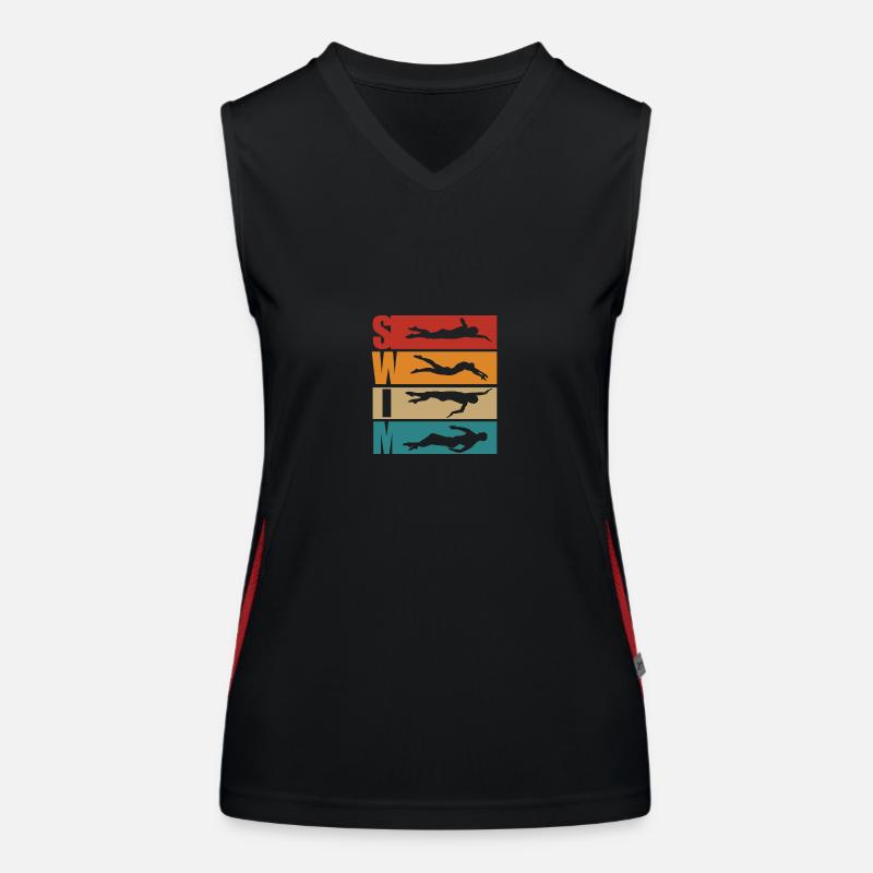 Schwimmer Wassersport Funktionelles Kontrast-Tank Top für Frauen