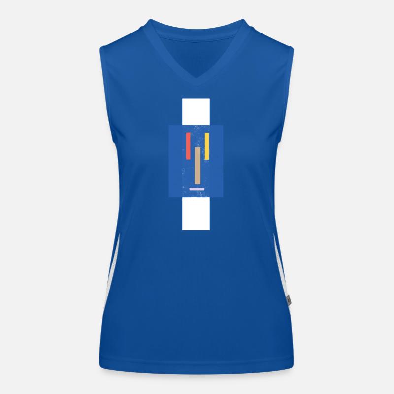 Abstraktes Gesicht auf Pullover Funktionelles Kontrast-Tank Top für Frauen