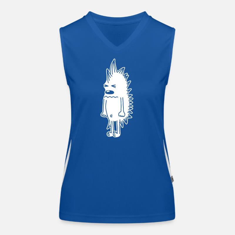 Grumpy Hedgehog – Kawaii Stinger Comic Women's Functional Contrast Tank Top