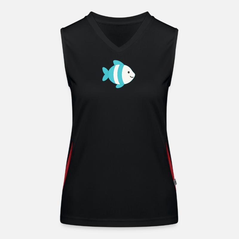 Fisch gestreift Funktionelles Kontrast-Tank Top für Frauen