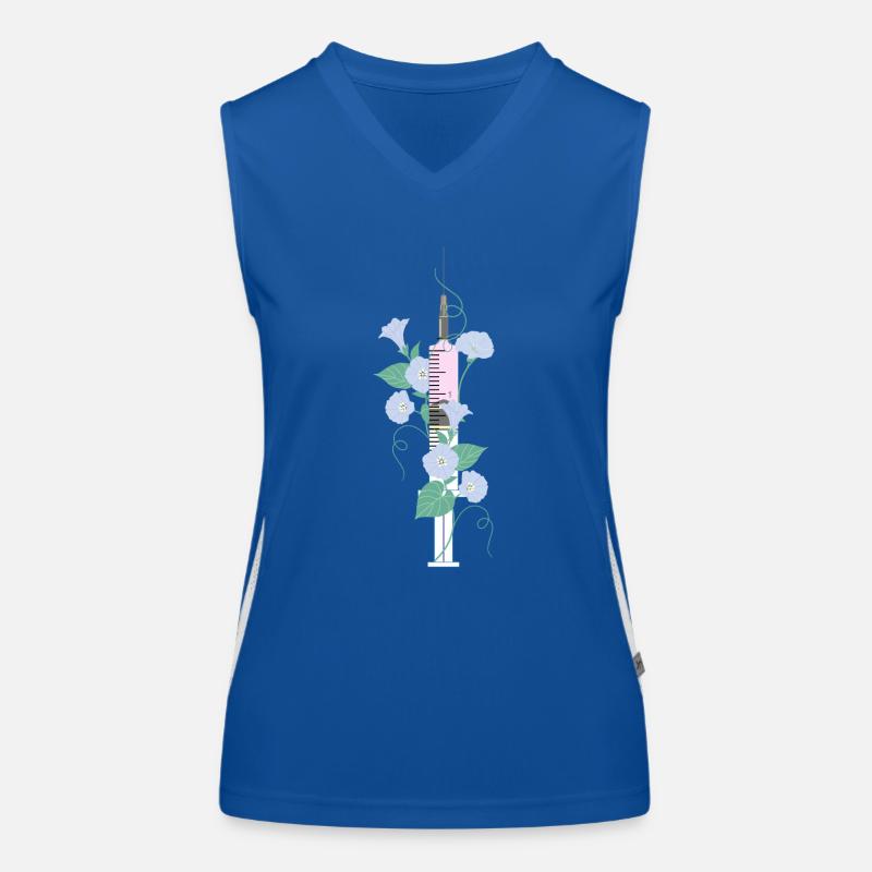 Rosa Blume Spritze Funktionelles Kontrast-Tank Top für Frauen