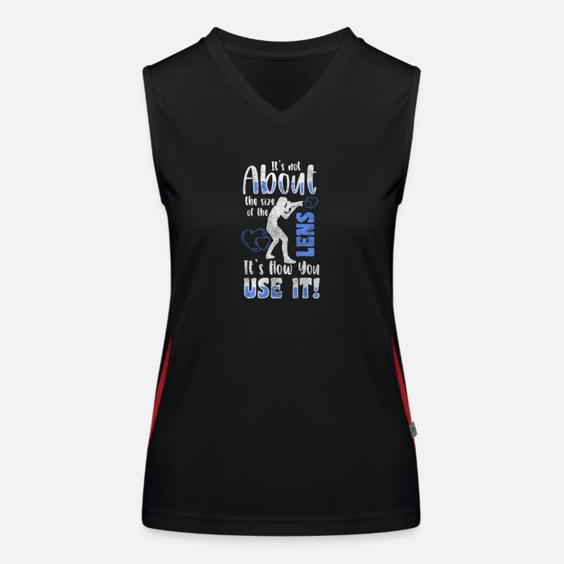 Camera Heartbeat Women's Functional Contrast Tank Top
