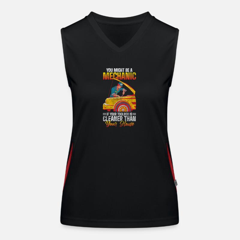 Auto Kfz Garage Motor Funktionelles Kontrast-Tank Top für Frauen