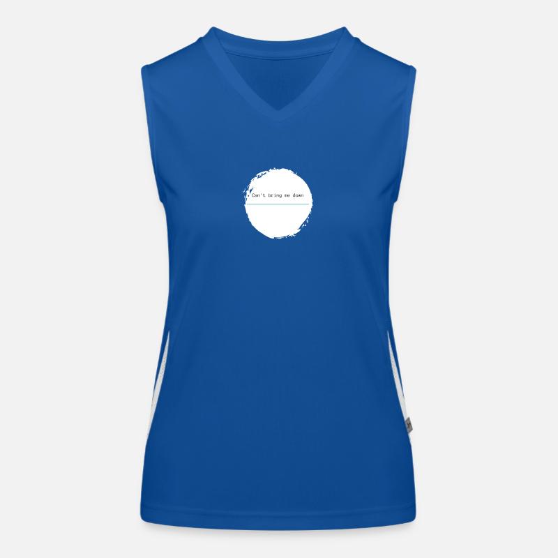 Can't bring me down - blue hyphen Women's Functional Contrast Tank Top