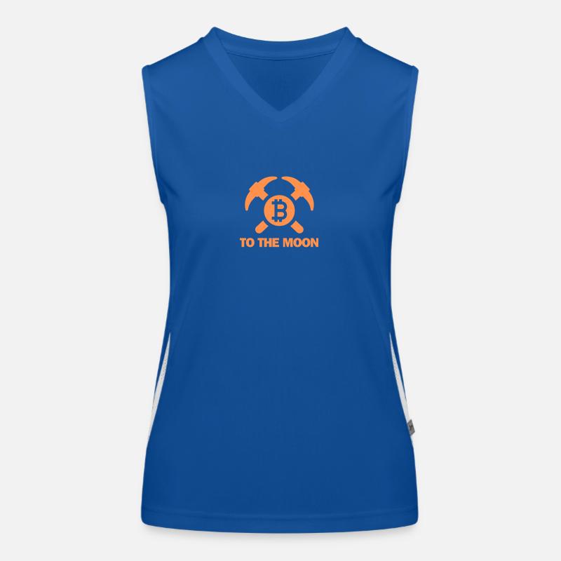 Bitcoin Mining to the Moon Women's Functional Contrast Tank Top