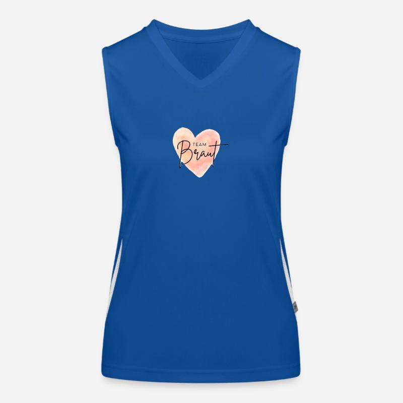 Team Braut Herz Funktionelles Kontrast-Tank Top für Frauen