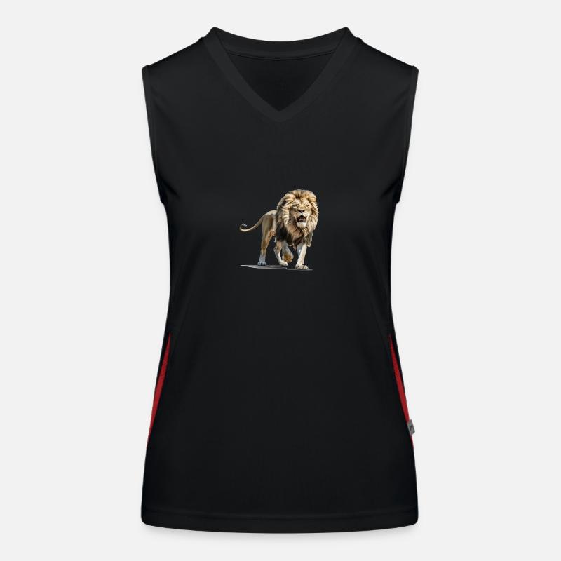 Löwe Funktionelles Kontrast-Tank Top für Frauen