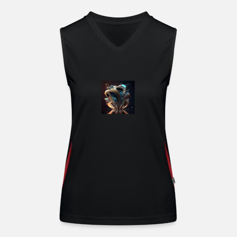 Abstrakte Digitale Kunst n°1 Funktionelles Kontrast-Tank Top für Frauen