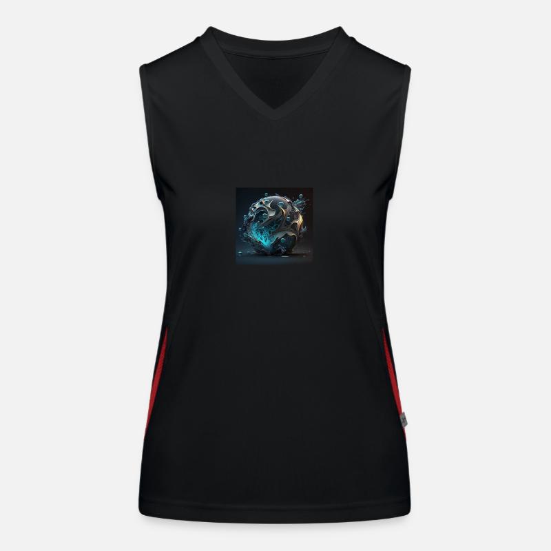 Abstrakter Schädel n°7 Funktionelles Kontrast-Tank Top für Frauen