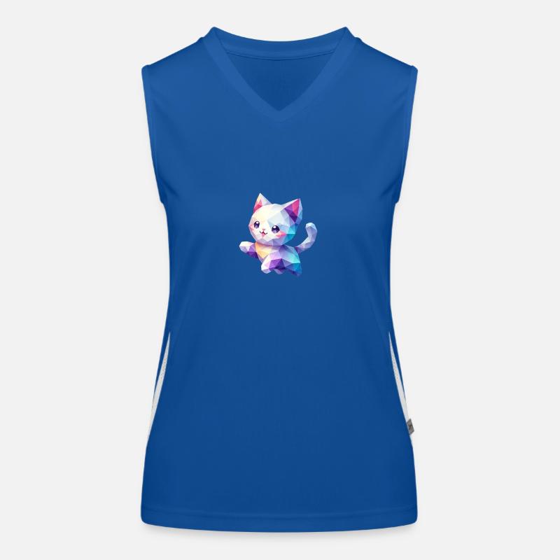 Katze Funktionelles Kontrast-Tank Top für Frauen