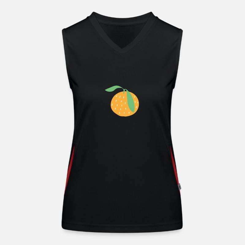 orange Débardeur respirant contrasté Femme