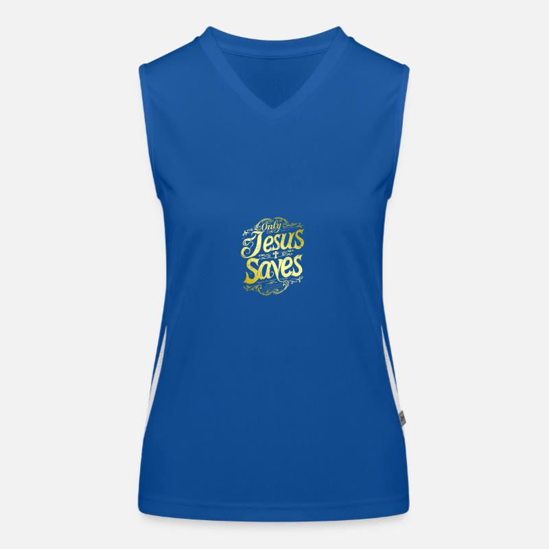 Jesus Christus Rettet Bibelspruch Glaube Hoffnung Funktionelles Kontrast-Tank Top für Frauen