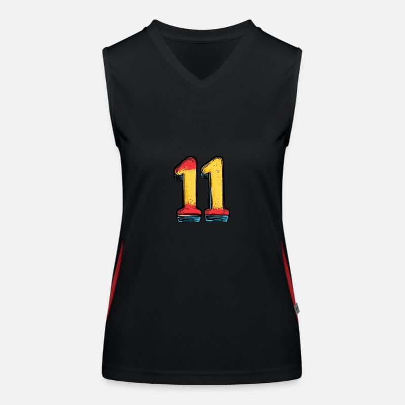 11 Number Comic Women's Functional Contrast Tank Top