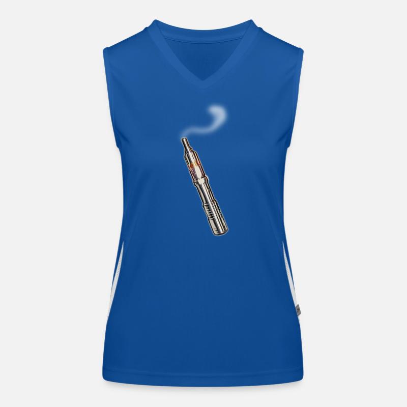 E-Zigarette-mit Rauch Funktionelles Kontrast-Tank Top für Frauen