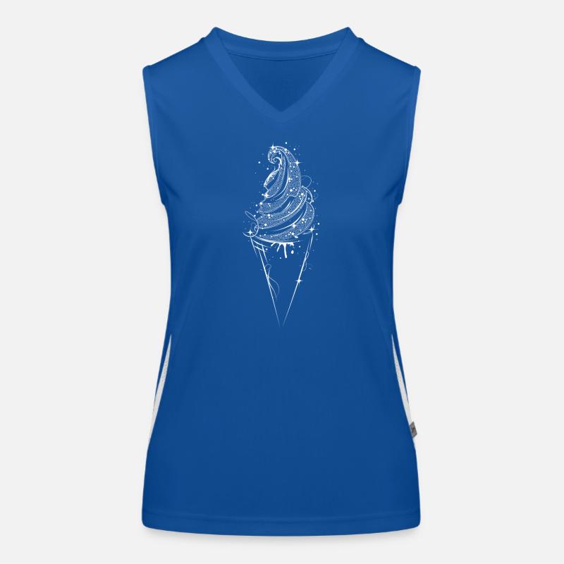 Eis in der Waffel Funktionelles Kontrast-Tank Top für Frauen