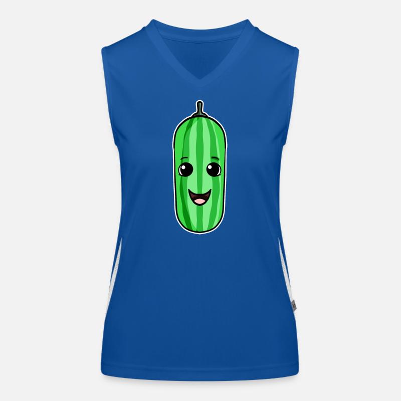 Motif de concombre Débardeur respirant contrasté Femme