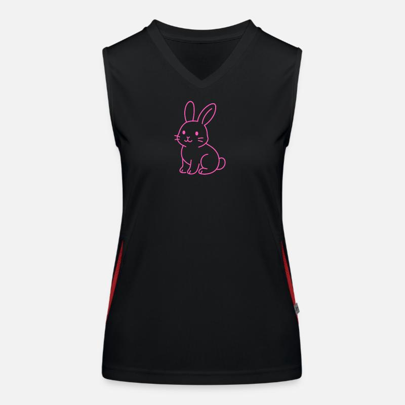 Neon Rabbit Funktionelles Kontrast-Tank Top für Frauen