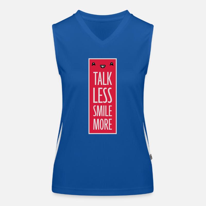 talk less smile more Funktionelles Kontrast-Tank Top für Frauen