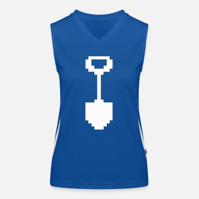 schaufel pixel Funktionelles Kontrast-Tank Top für Frauen