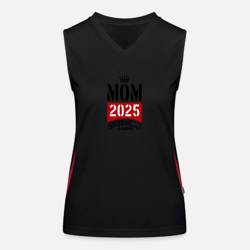 Mama 2025 Loading Mom Funktionelles Kontrast-Tank Top für Frauen