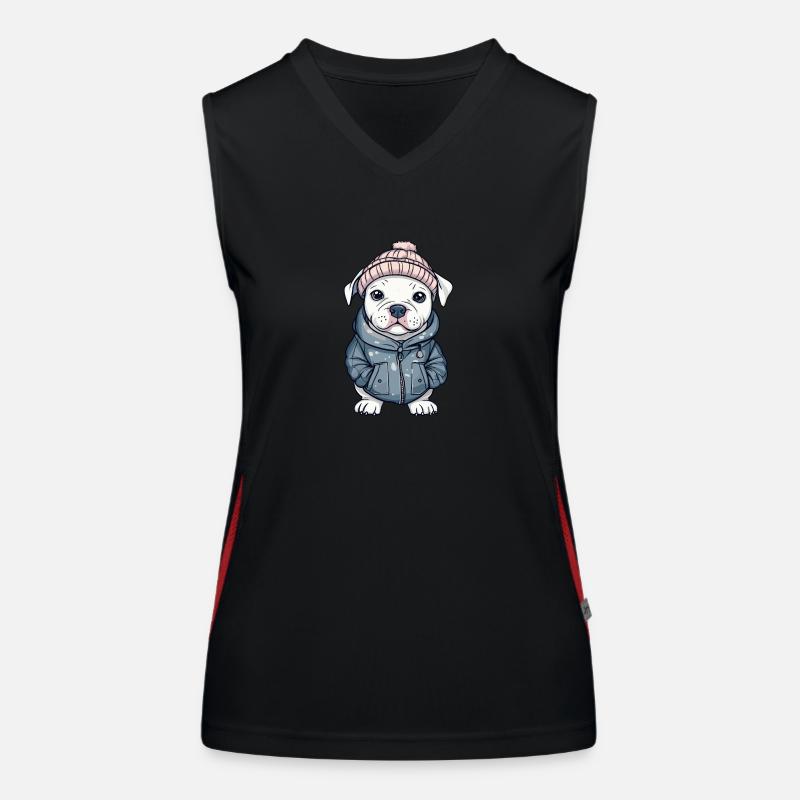 Pit Terrier Hund Stylisch Funktionelles Kontrast-Tank Top für Frauen