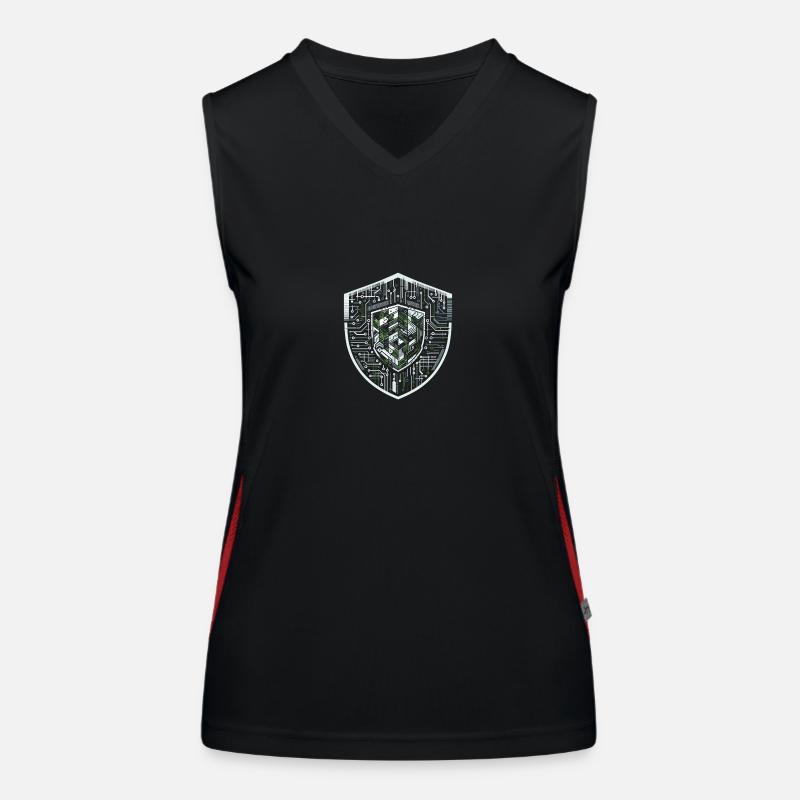 Digitales Shield-Protokoll Funktionelles Kontrast-Tank Top für Frauen