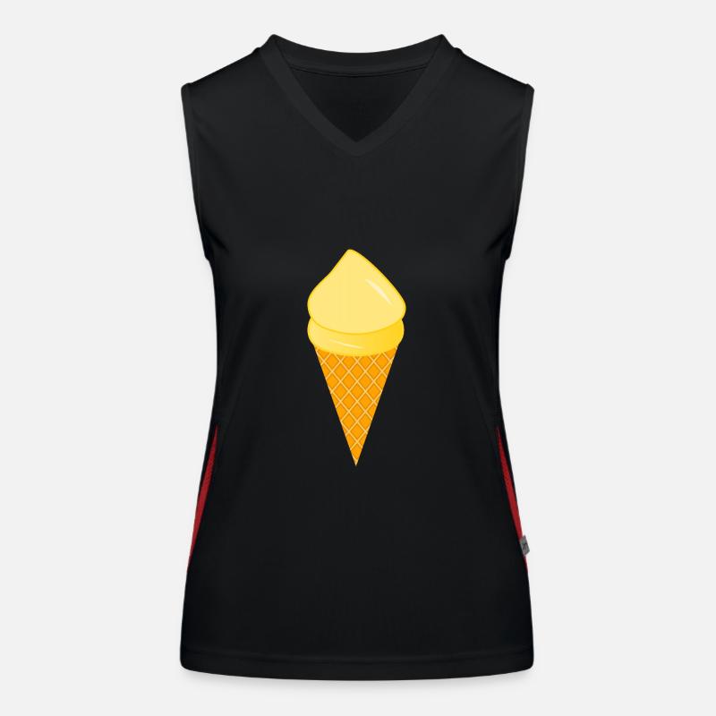 Eis Eiscreme Vanilleeis Funktionelles Kontrast-Tank Top für Frauen