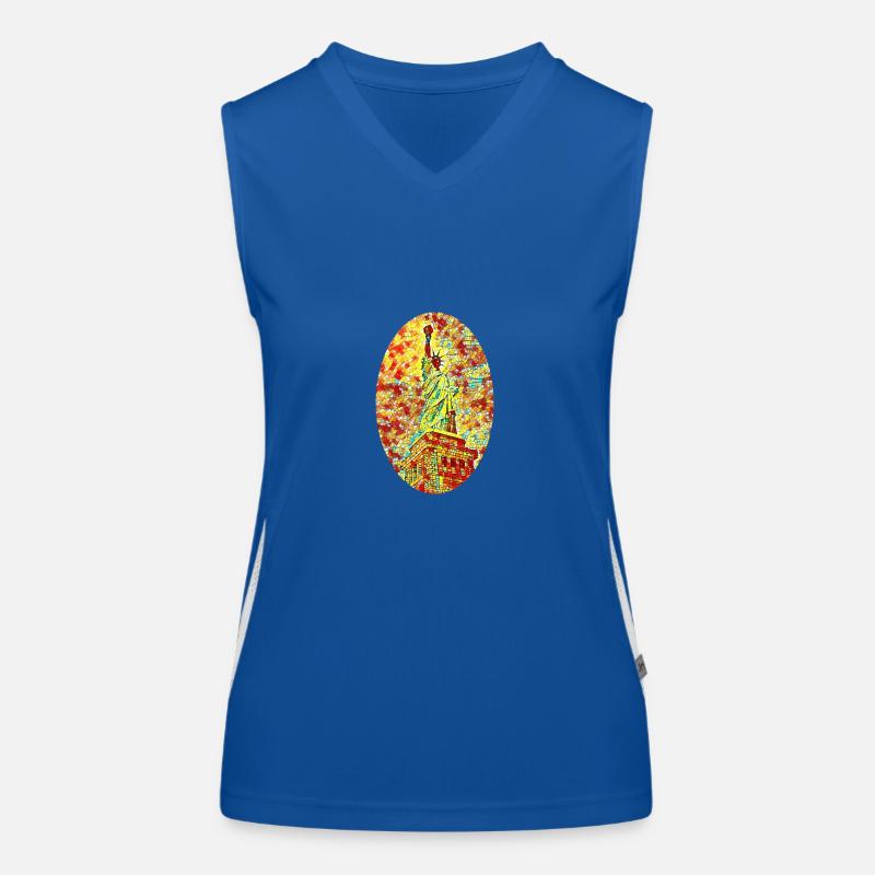 Freiheitsstatue Funktionelles Kontrast-Tank Top für Frauen