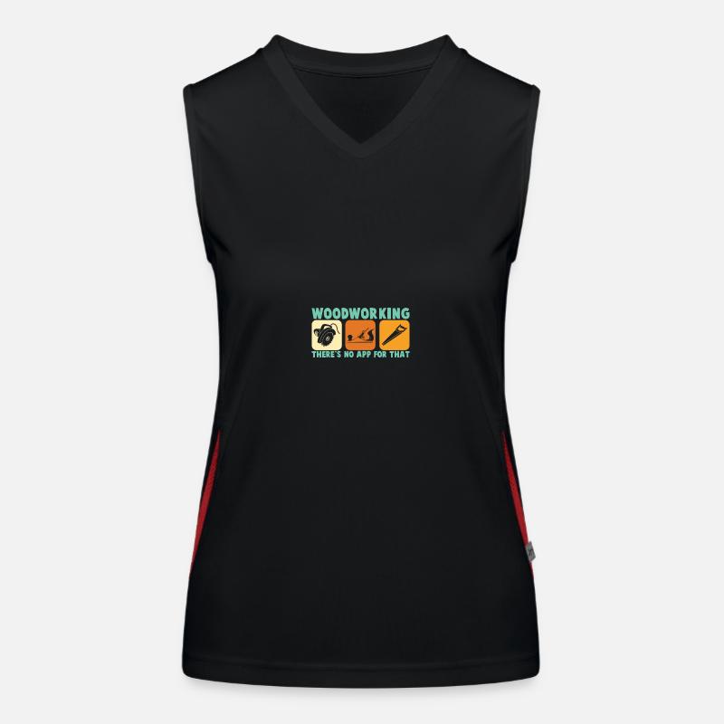 Menuisier il n’y a pas d’application pour charpentier charpentier charpentier Débardeur respirant contrasté Femme