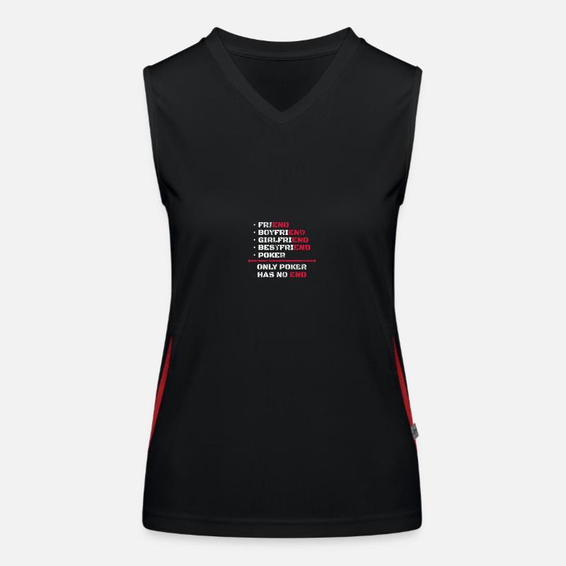 Only Poker Has No End Poker Texas Holdem Women's Functional Contrast Tank Top