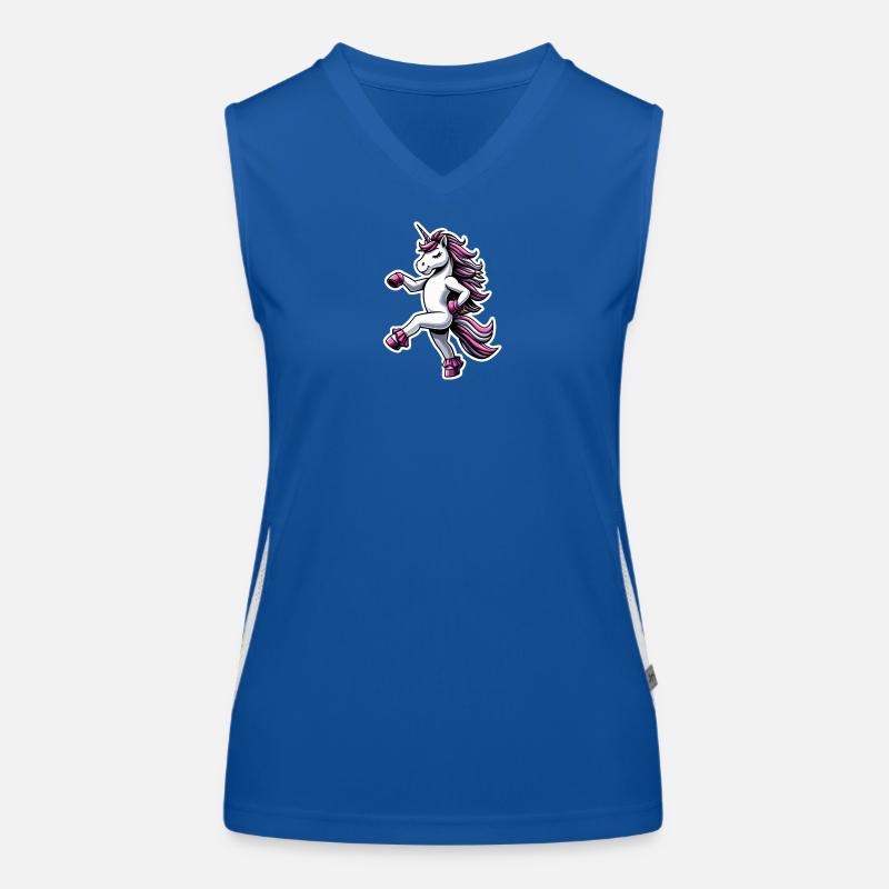 Licorne Danse Rose Débardeur respirant contrasté Femme
