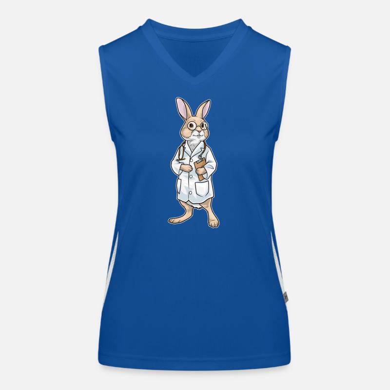 Stéthoscope Bunny Doctor Débardeur respirant contrasté Femme