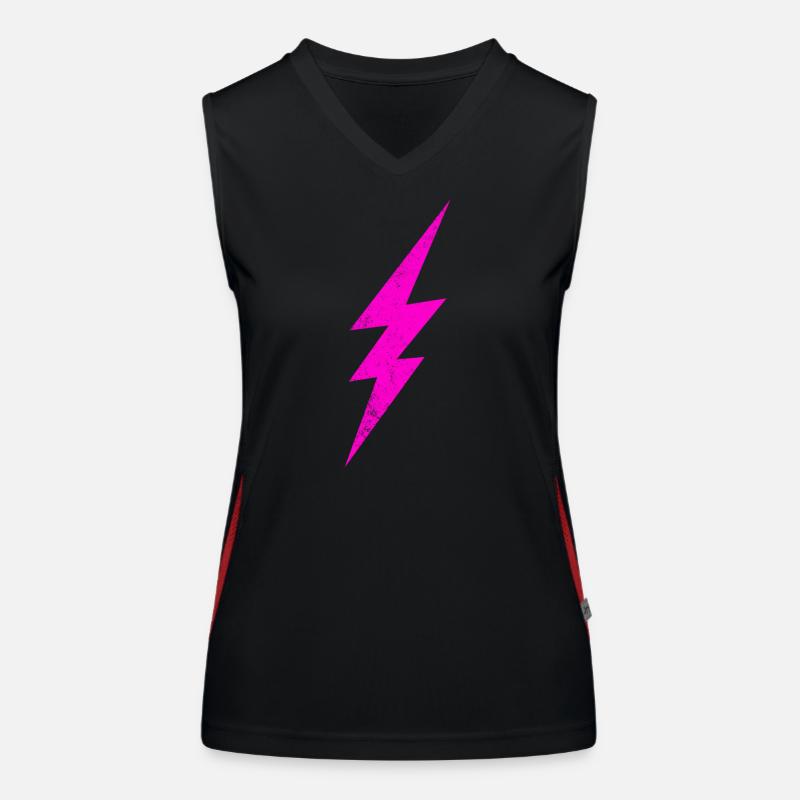 Leuchtender Pinker Blitz Funktionelles Kontrast-Tank Top für Frauen