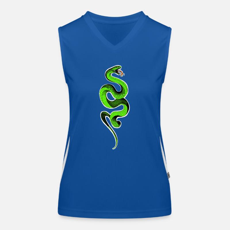 Serpent vert Débardeur respirant contrasté Femme