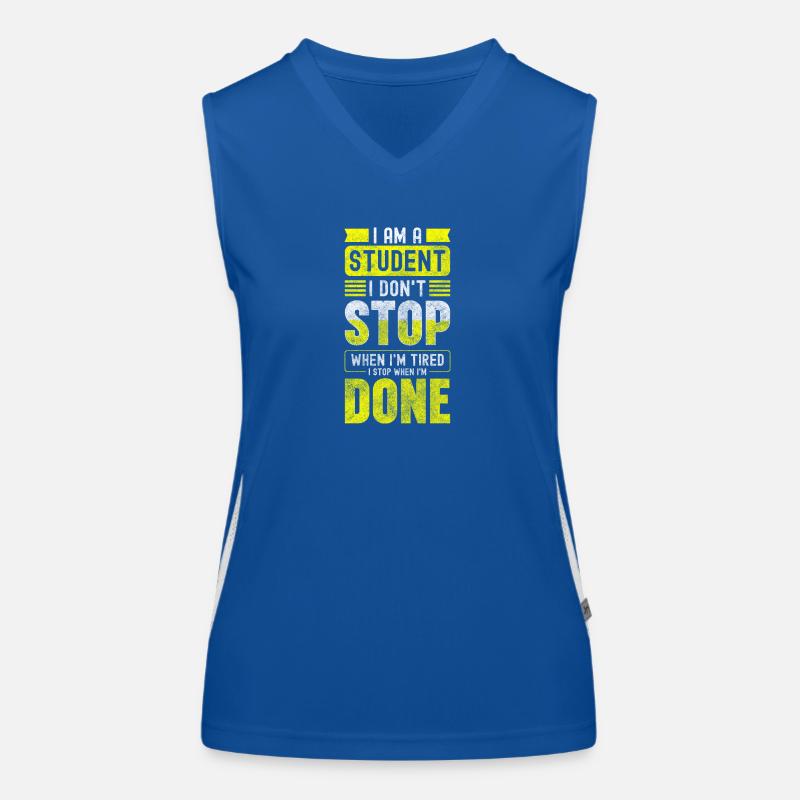 Student Uni Zukunft Dozent Funktionelles Kontrast-Tank Top für Frauen