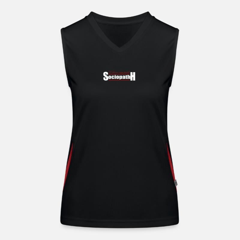 Sociopath - Women's Functional Contrast Tank Top - black/red