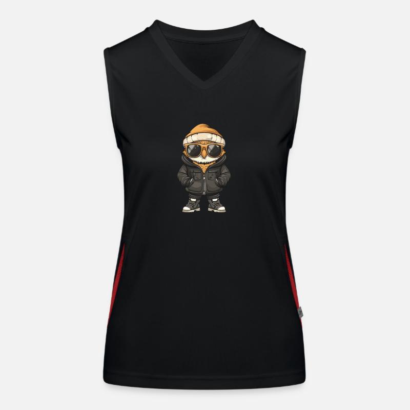 Eule Winter Funktionelles Kontrast-Tank Top für Frauen