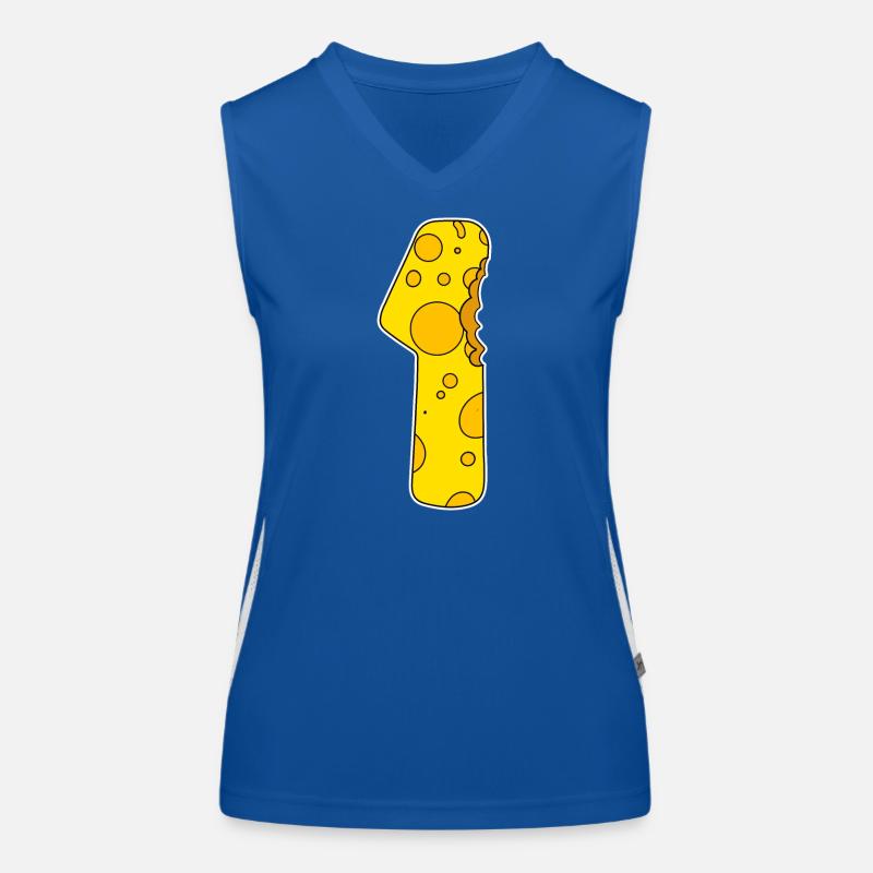 Zahl 1 - Eins - Gewinner - Erster -Sieger Funktionelles Kontrast-Tank Top für Frauen