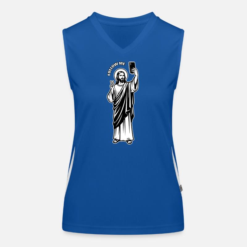 Suivez-moi - Selfie Jésus-Christ - Mème Dank Débardeur respirant contrasté Femme