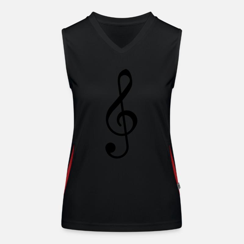 Clé de violon - Clé de partition Débardeur respirant contrasté Femme