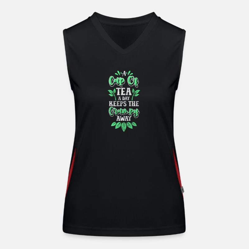 Tea Drinker Recreation Drink Women's Functional Contrast Tank Top