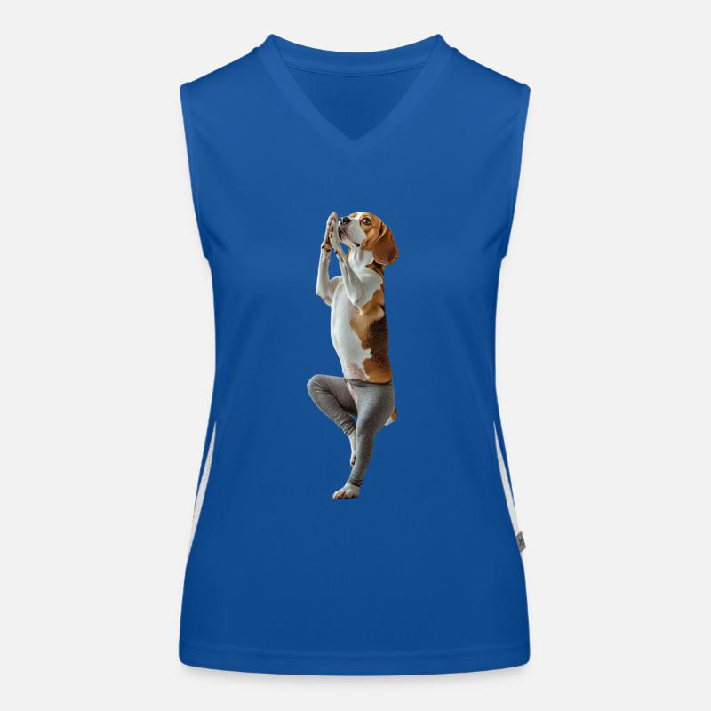 Beagle Funktionelles Kontrast-Tank Top für Frauen