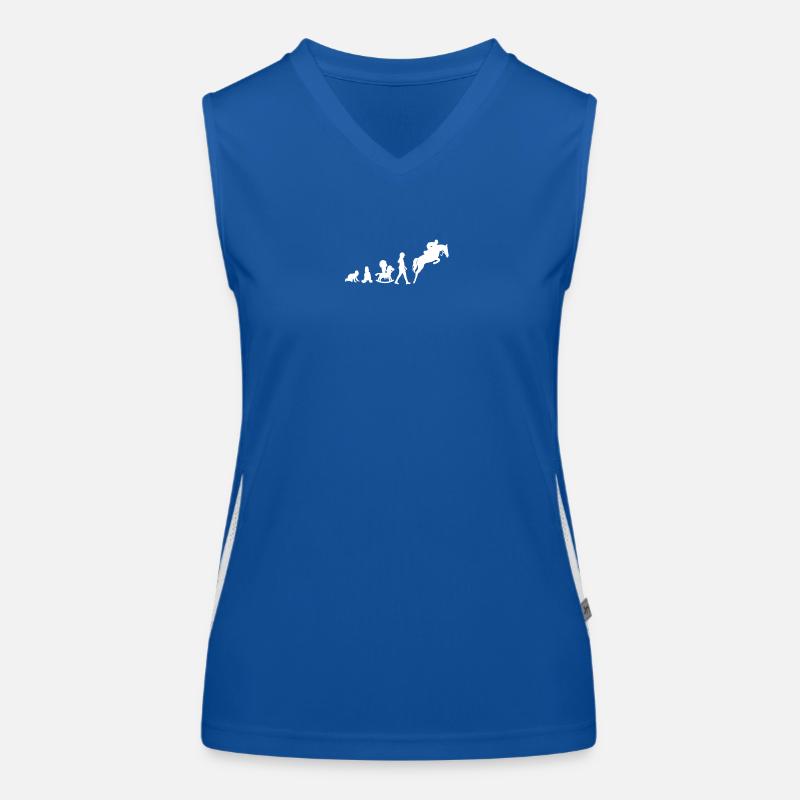 Evolution Spring Motiv weis Funktionelles Kontrast-Tank Top für Frauen